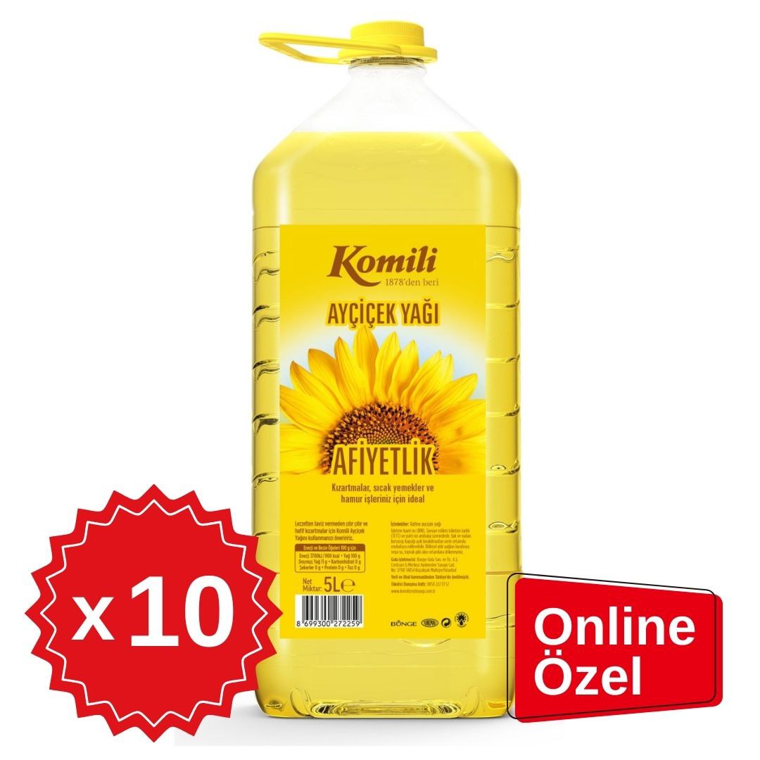 Komili Ayçiçe Yağı 5LT  10 ADET